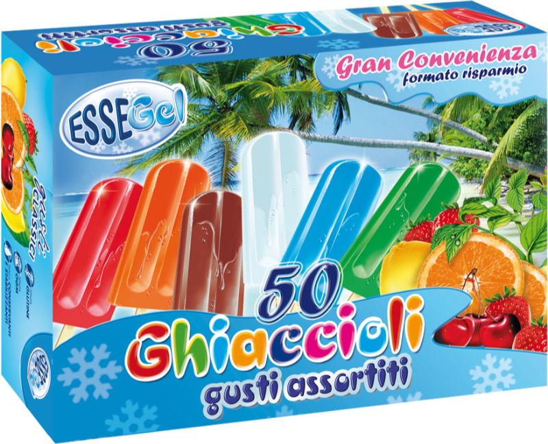 Scatola 50 ghiaccioli assortiti